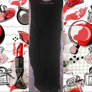 Lane Bryant Sleeveless Black Ruched Dress